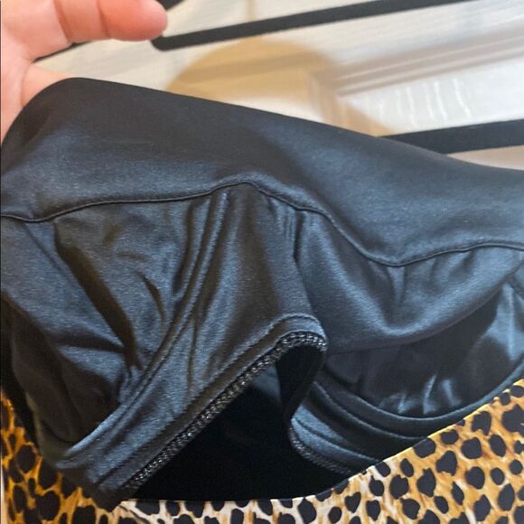 D&G Black & Gold Leopard Print Sleeveless Slip Dress - Picture 5 of 7